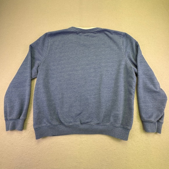 Alfred Dunner Sweatshirt Women's Large Blue Textured Floral Embroidered Crewneck - Picture 7 of 7